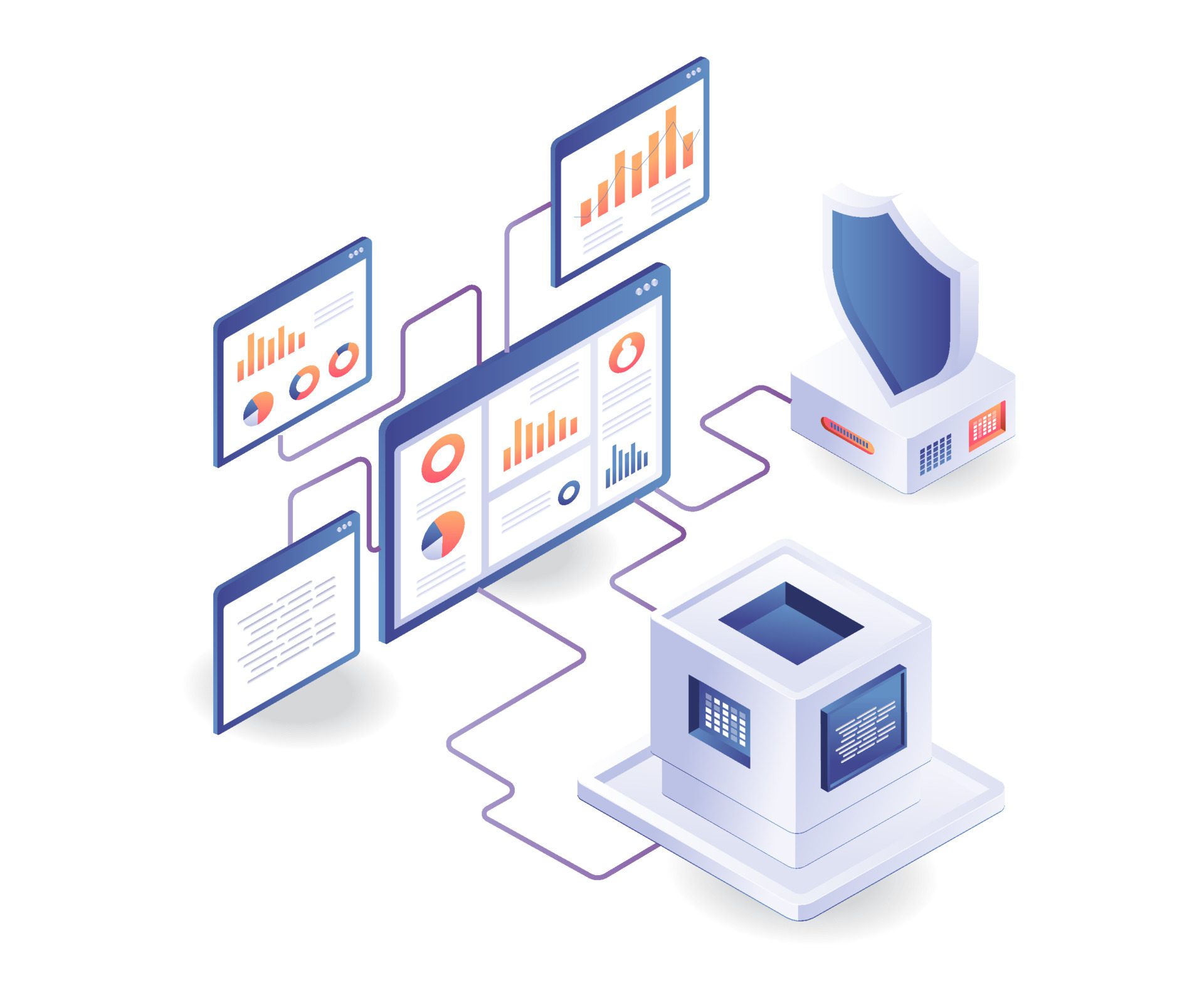 Hosting 2 vecteezy monitor data security analysis server 5638012